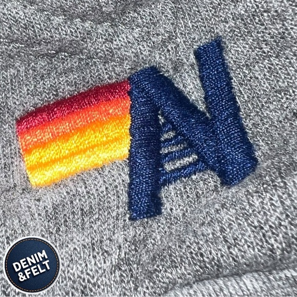 Aviator Nation Unisex BOLT FULL ZIP HOODIE/SWEATSHIRT - HEATHER GREY 🩶⚡️ - Picture 8 of 16